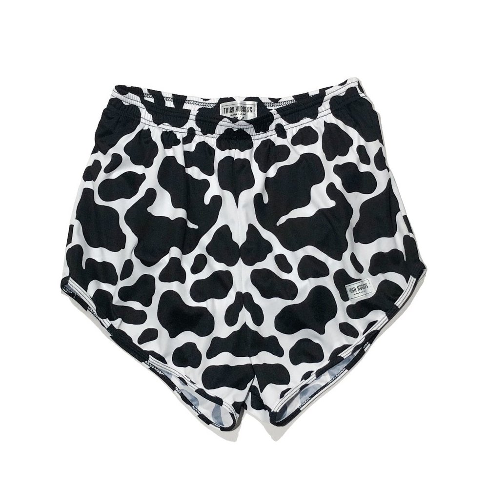 Thigh Huggers Mens Size M/L Cow Print Lifting The Thigh High Club Shorts